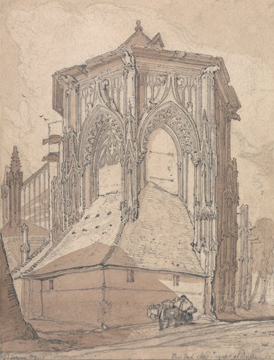 Estremità orientale di Saint Jacques a Dieppe, Normandia da John Sell Cotman